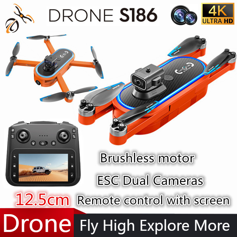 Drone Camera With Gimbal - 2025 S186 Drone Professionale 4K HD